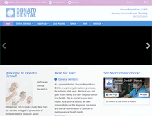 Tablet Screenshot of donatodental.com
